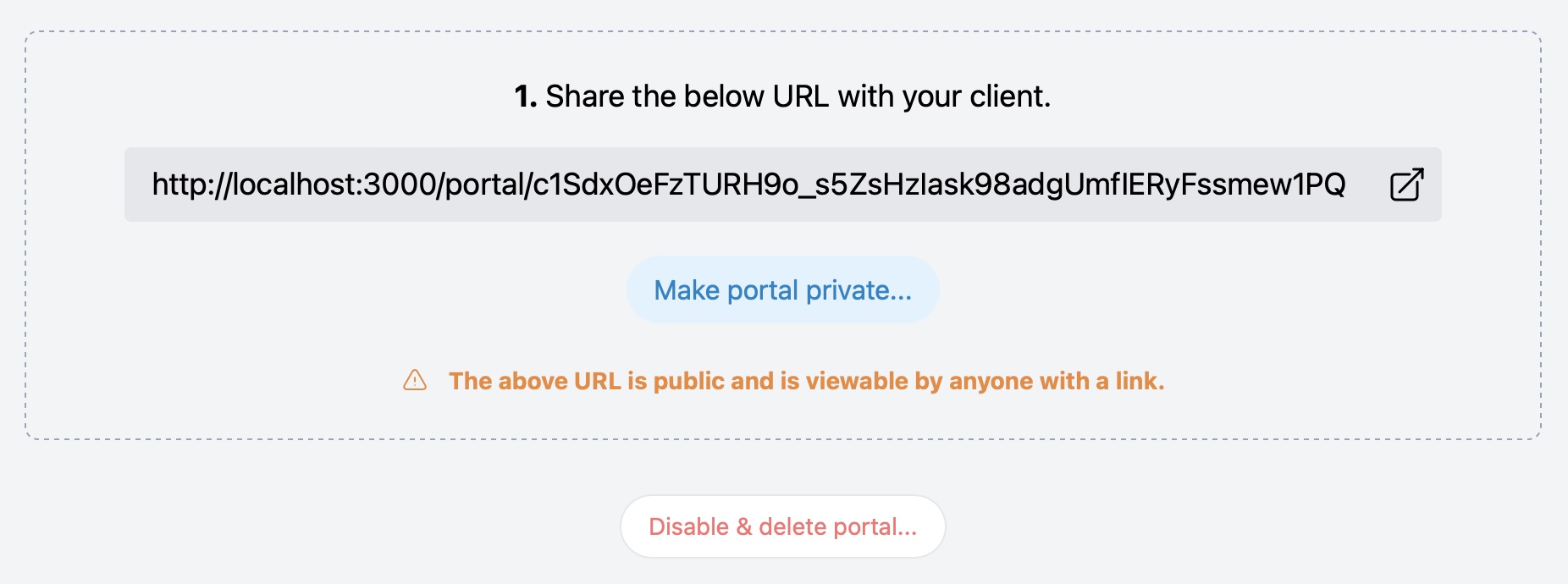 Clients Portal Make Private