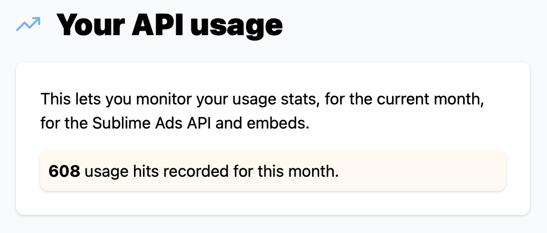 API usage